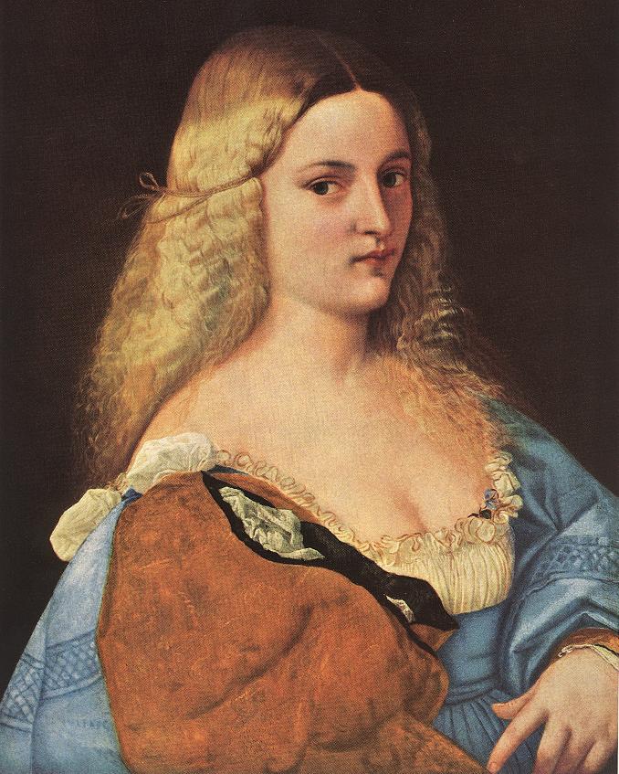 TIZIANO Vecellio Violante (La Bella Gatta) ar